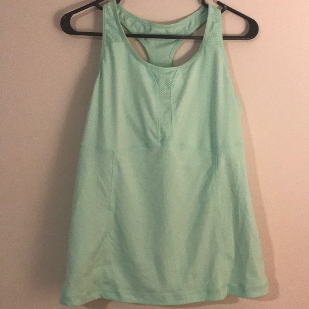 Razor back built in bra top